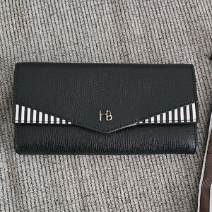 Henri Bendel Black and White Striped Wallet